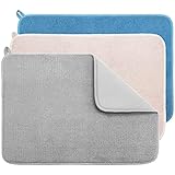 Dish Drying Mat,Absorbent Microfiber Drying Pad,Kitchen Dish Drying Pad for Counter,19 Inch x 14.5...