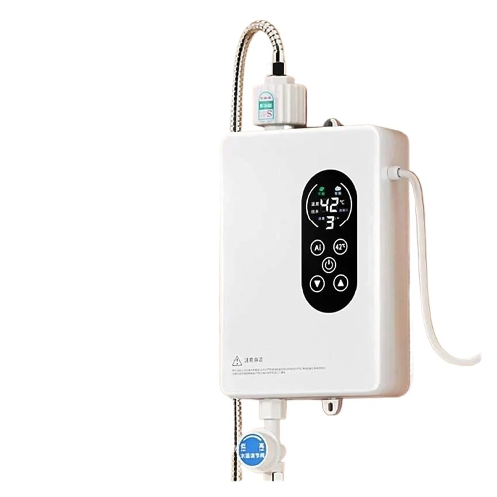 5500/7000W natychmiastowy podgrzewacz wody inteligentny elektryczny prysznic bezzbiornikowy natychmiastowy podgrzewacz wody termostat do kuchni łazienkowej Łatwy w użyciu(Black 7000W)