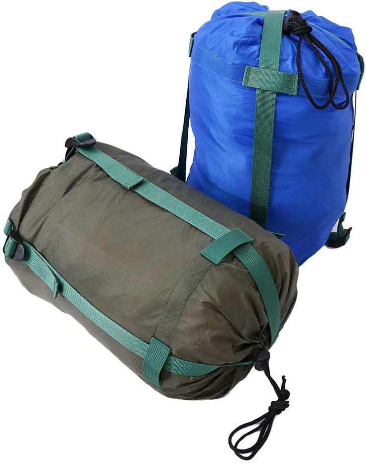 Vctitil Nylon Compression Stuff Sack Sleeping Bag Storage Bag Keep Warm Storage Bag Ultralight Outdoor Camping Compression Pack Outdoor Bivvy - Image 7