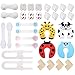 Lehoo Castle Kit Seguridad Bebés 32 piezas, 6 Bebé de Seguridad Bloqueo, 2 Cerraduras de Cajónes, 6 tapas de salida, 8 Protectores de Esquinas Transparentes, 4 Protectores de Esquinas de Espuma