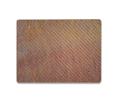 Image of MightySkins Carbon Fiber Skin Compatible with Microsoft Surface Laptop Go 3 (2023) Full Wrap Kit - Brown Pleather | Protective Durable Textured Carbon Fiber Finish | Made in The USA