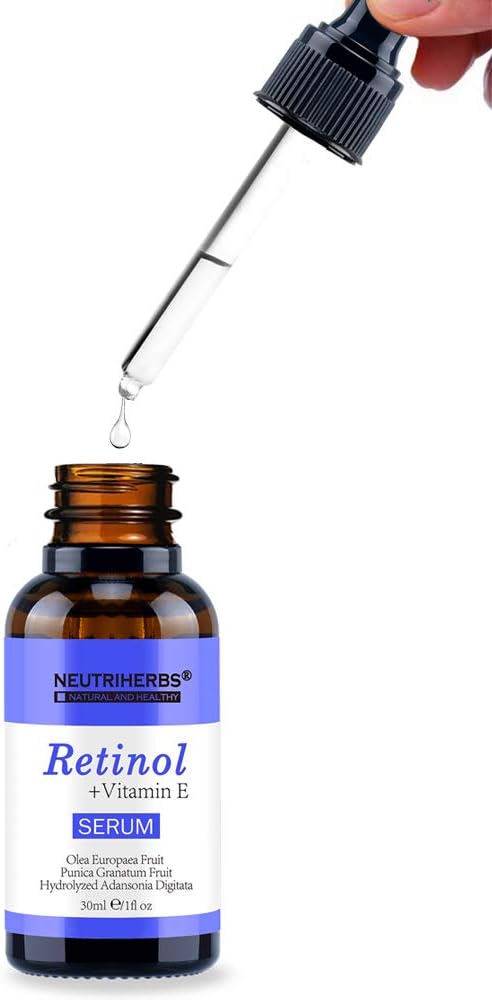 Neutriherbs Retinol Serum with Hyaluronic Acid Intensive Wrinkle Vitamin A Antioxidant Retinal Serum for Face 1 fl oz (Retinol Serum)