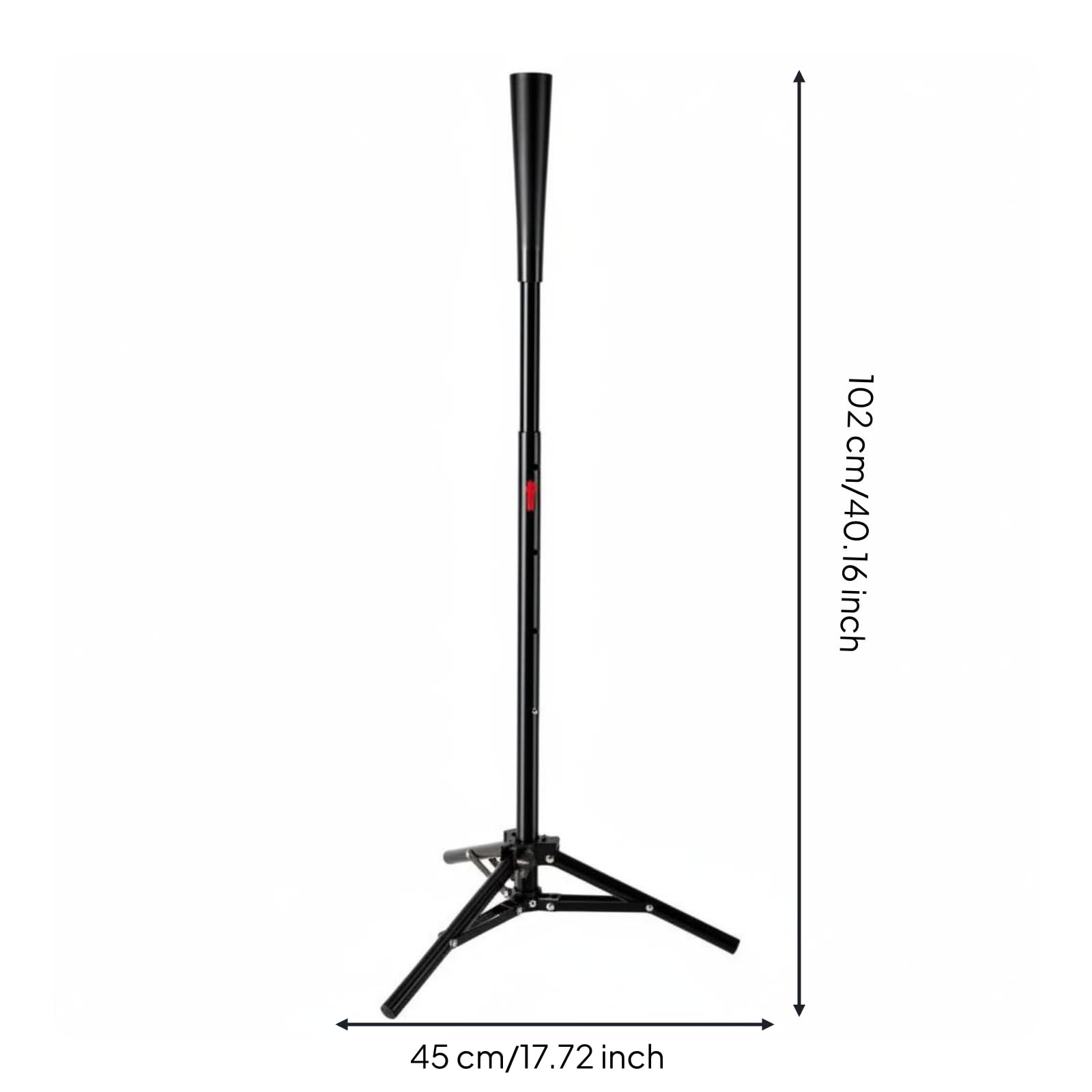 Batting Tee klappbar Baseball-Schlag-Tee Stabiler Dreifuß Baseball-Teestand für Kinder, Baseballplatz, Softballfeld