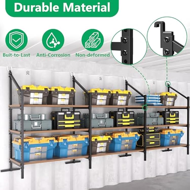Soywey Shipping Container Shelving,Adjustable 3-Layer Heavy-Duty Vertical Shipping Container Shelves,Shelf Bracket for Containers,Garages,Workshops and Commercial Storage
