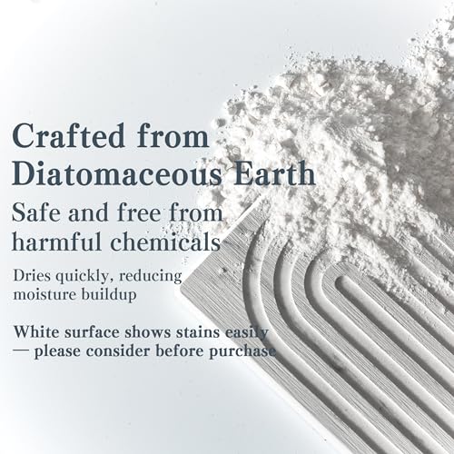 Nookawoo Stone Faucet Mat for Kitchen Sink, Quick Drying Mats, Water Absorbing Guard & Sink Protectors, Diatomite Bathroom Counter Tray, Kitchen Decor Home Accessories - Marble White, 23.6''x4'' by Nookawoo - Used condition - Image 2