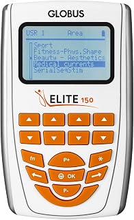 GLOBUS | Elite 150, Elettrostimolatore a 4 Canali, 150 Programmi per Lo Sport, Il Fitness e Trattamenti di Bellezza, Correnti di Stimolazione con Effetti Drenanti