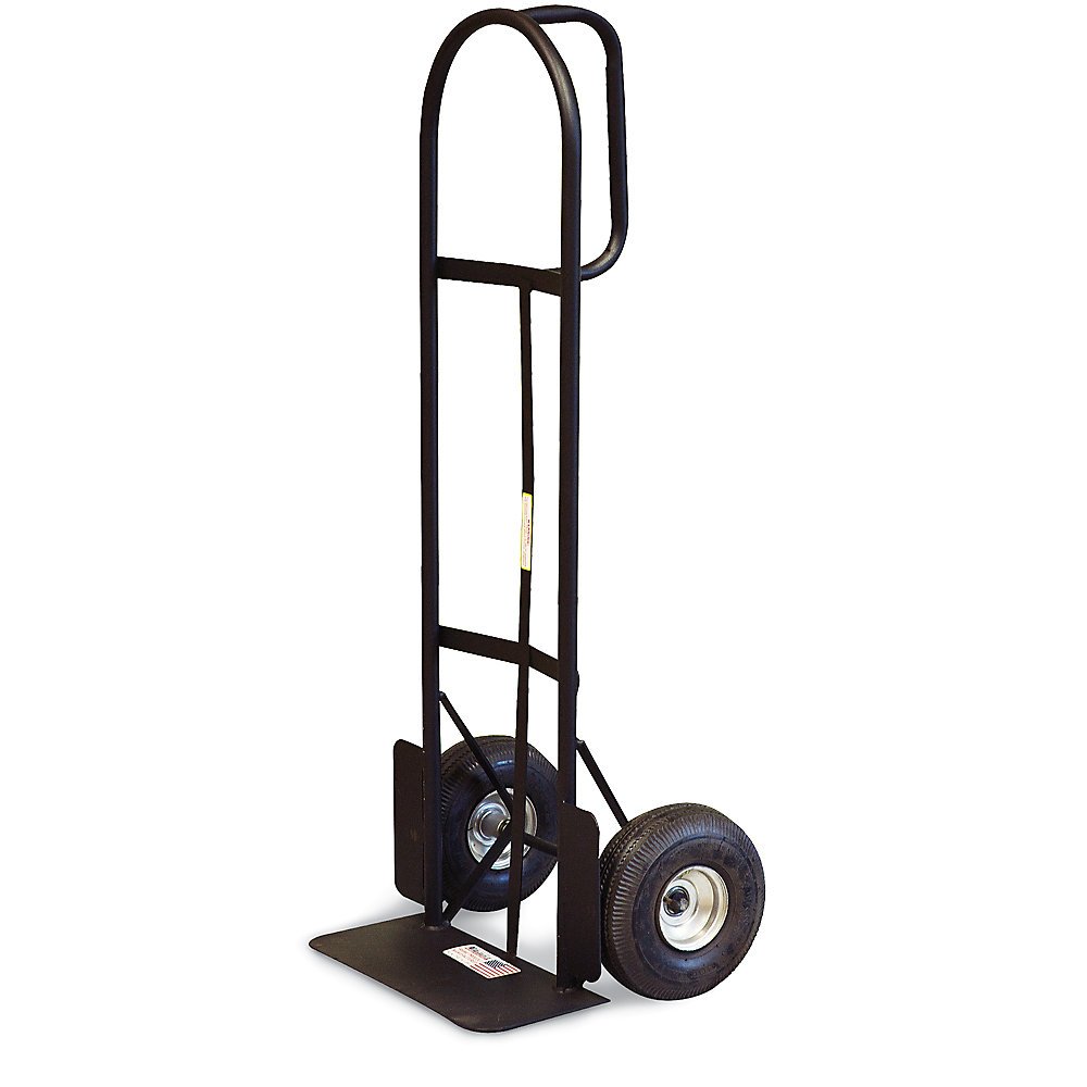 milwaukee hand trucks 30029 d-handle truck with 18-inch toe plate and pneumatic tires