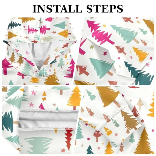 Kids Hoodies Sweaters Christmas Xmas Trees Hooded Sweatshirts with Big Pockets for Boys Girls B04002903