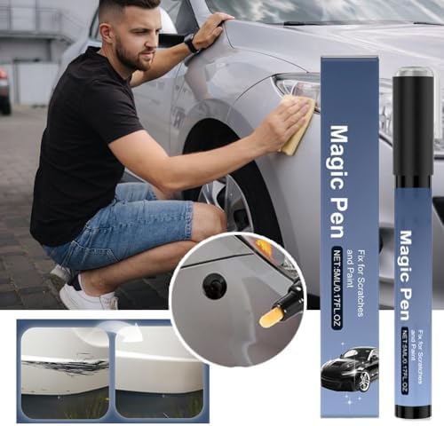 Magic Car Scratch Remover Pen, 2026 New Car Paint Repair Pen, Quick Auto Scratch Removal for Minor Scrapes, Universal Touch UpPen for All Cars, Weatherproof & Fade Resistant (1 Pcs) - 1