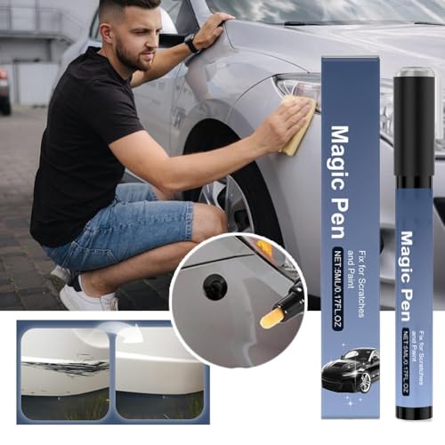 Magic Car Scratch Remover Pen, 2026 New Car Paint Repair Pen, Quick Auto Scratch Removal for Minor Scrapes, Universal Touch UpPen for All Cars, Weatherproof & Fade Resistant (1 Pcs)