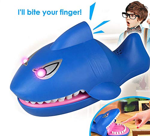 Peedeu tiburón Juguete Bebe,Toy Shark Bite Hand Game, Juego electrónico de cocodrilo Que muerde el Dedo Juguetes Divertidos con Ojos Brillantes para niños de 3 años