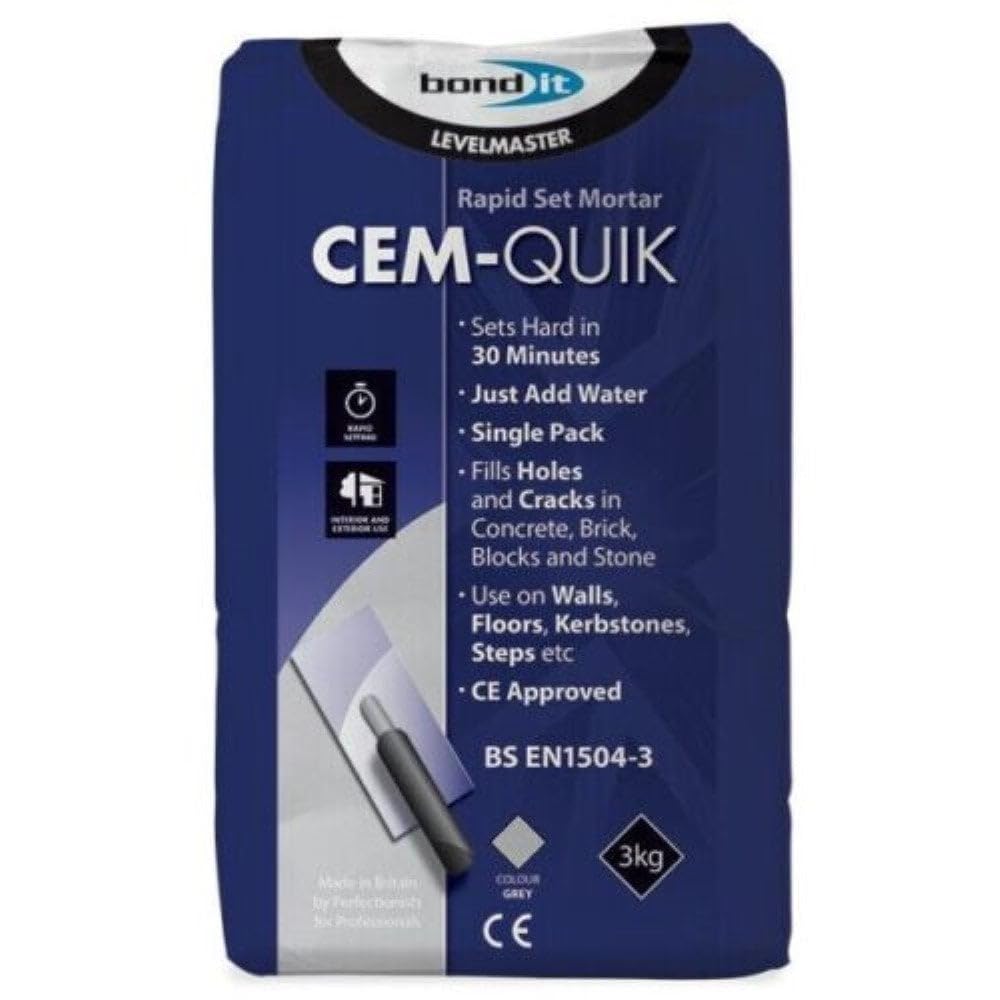 Level-Master CEM-Quik Cement for Internal and External Repairs 5kg - Grey