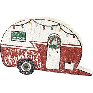 Primitives by Kathy 775 Inches x 5 Inches Wood Chunky Shape Merry Christmas Decorative Ornaments