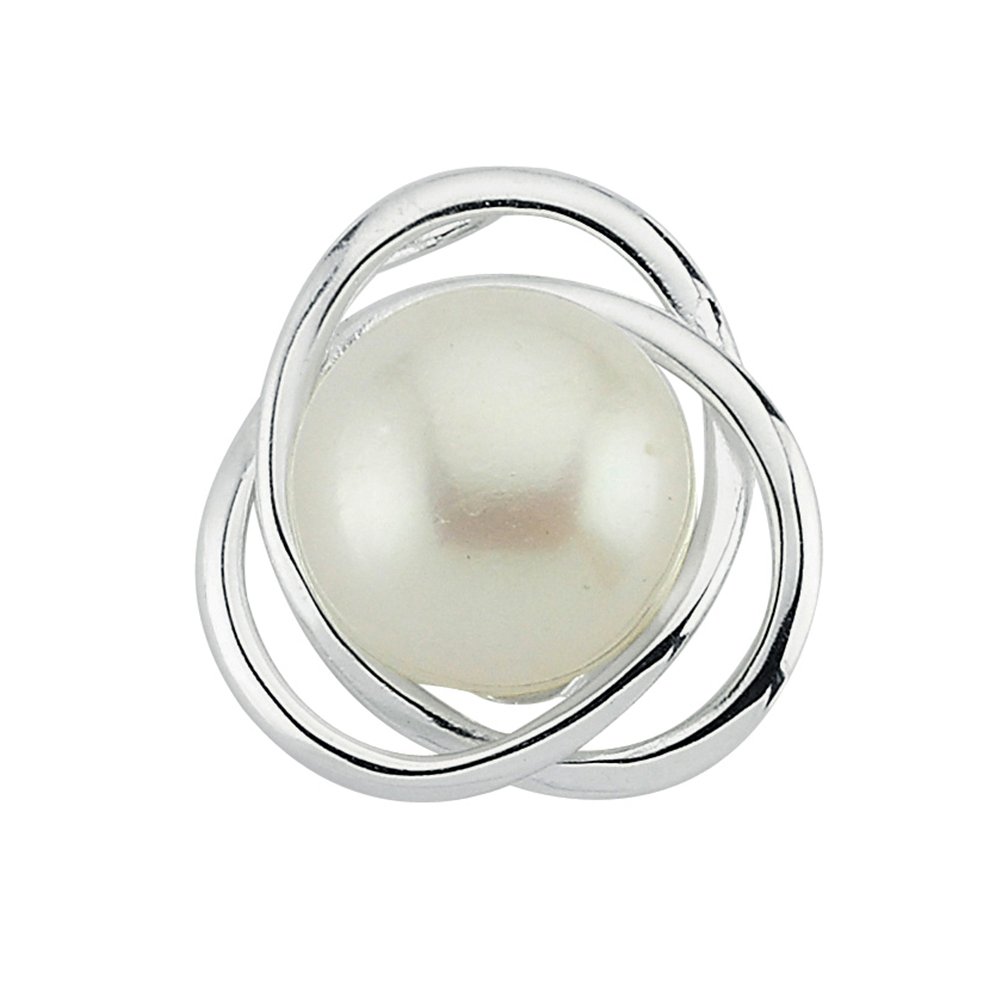 Vinani Design Anhänger mit Süßwasserzuchtperle elegant glänzend Sterling Silber 925 Natur Perle 2APG-EZ