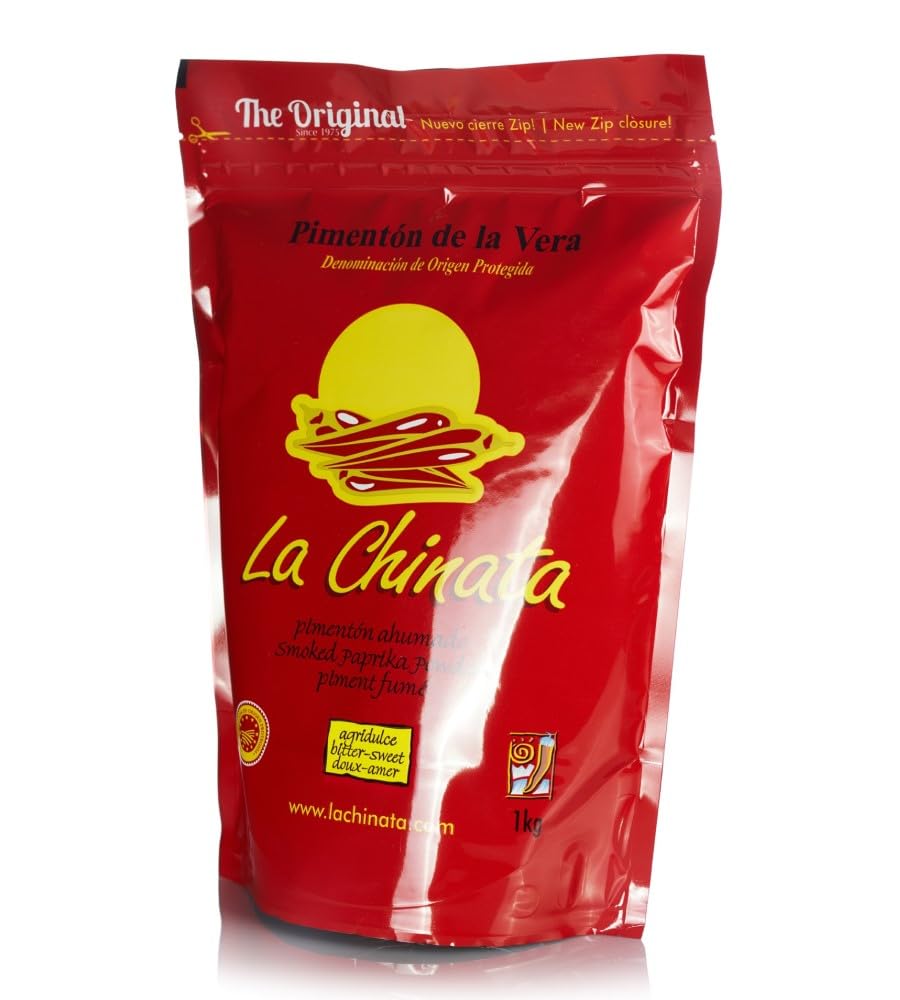 La ChinataBittersweet Smoked Paprika Powder. 1kg (2.2lb) zip bag.