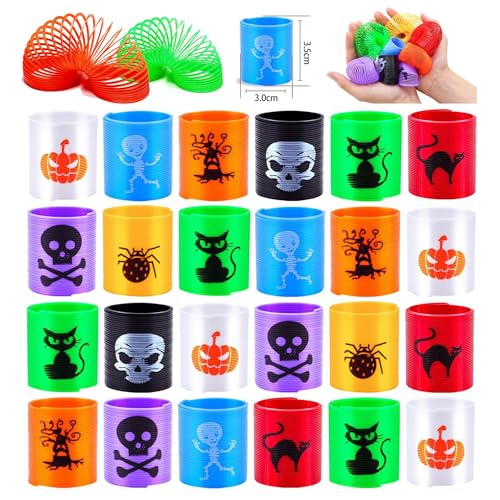 Image of Mini Spring Party Favors, Goodie Bags Stuffers for Birthday Party, Classroom Prizes Kids Prizes, Small Bulk Toys Gifts (Halloween-24P)