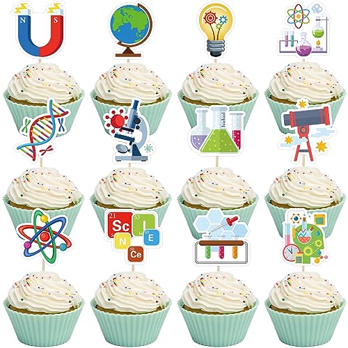 Décoration de cupcake scientifique, pique pour gâteau d'anniversaire et accessoire de baby shower