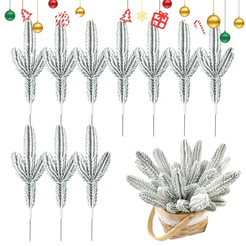 Generisch 10 ramas de abeto artificiales, 27 cm, ramas de abeto artificiales, ramas de pino falsas, plantas artificiales, abeto verde, agujas de abeto para manualidades, corona de Adviento, decoración