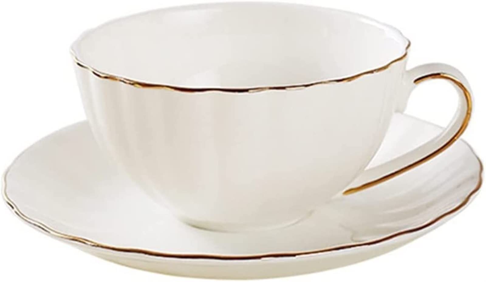 YNIYUJKL Large Coffee Mug 210Ml Porcelain Tea Cup With Gold Trimcappuccino Coffee Cupswhite Tea Cup Set Housewarming Coffee Cup