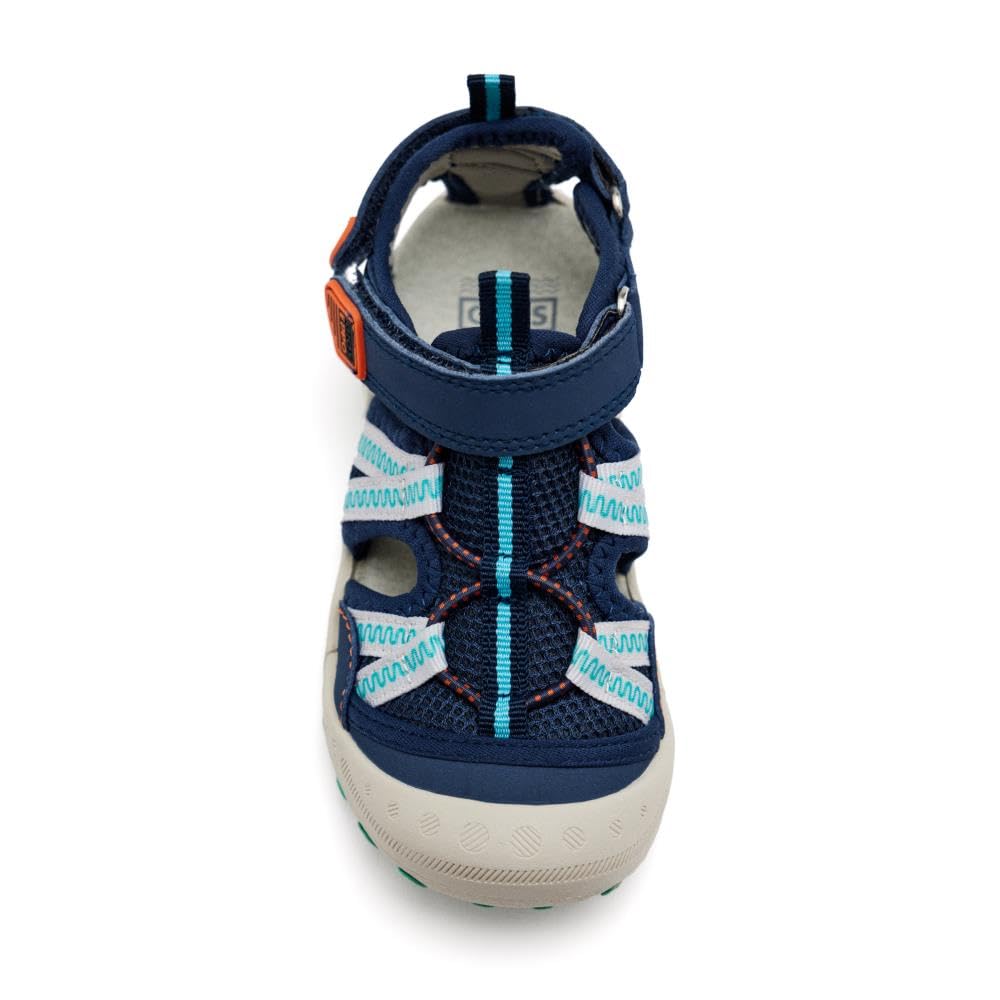 GIOSEPPO Deinze Sportsandalen für Kinder, Marineblau mit orangefarbenen Details