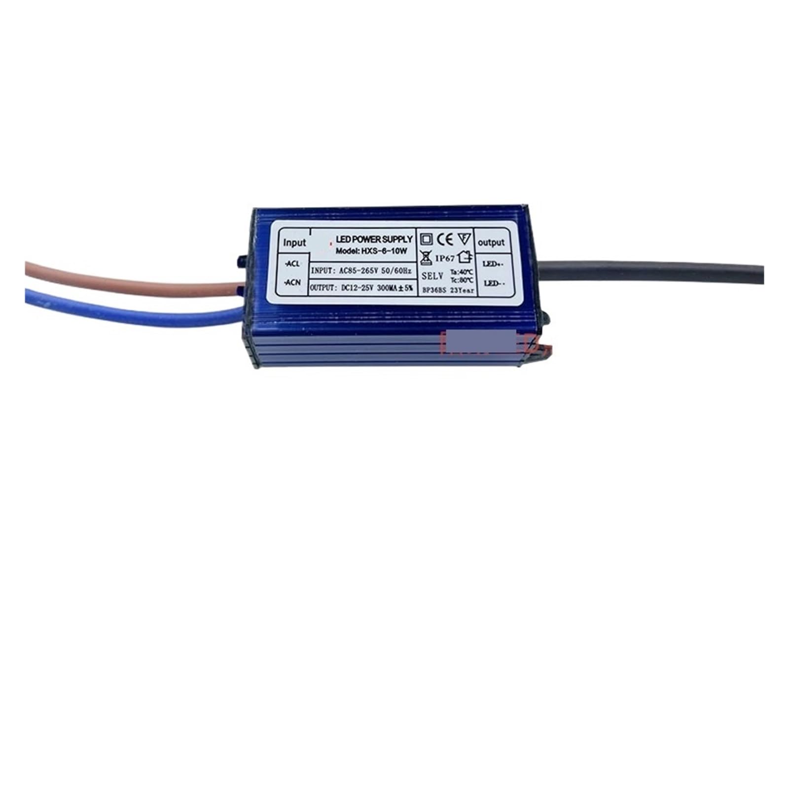 Pilote d'éclairage LED 6-10W pour panneau de cuisine avec connecteur DC femelle