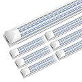 CNSUNWAY 4FT LED Shop Light, 48W 6300LM Super Bright, 5000K Daylight, T8 LED Tube Lights, D Shape, High Output, Clear Cover, Linkable Shop Lights for Garage, Workshop, Warehouse, ETL (6 Pack)