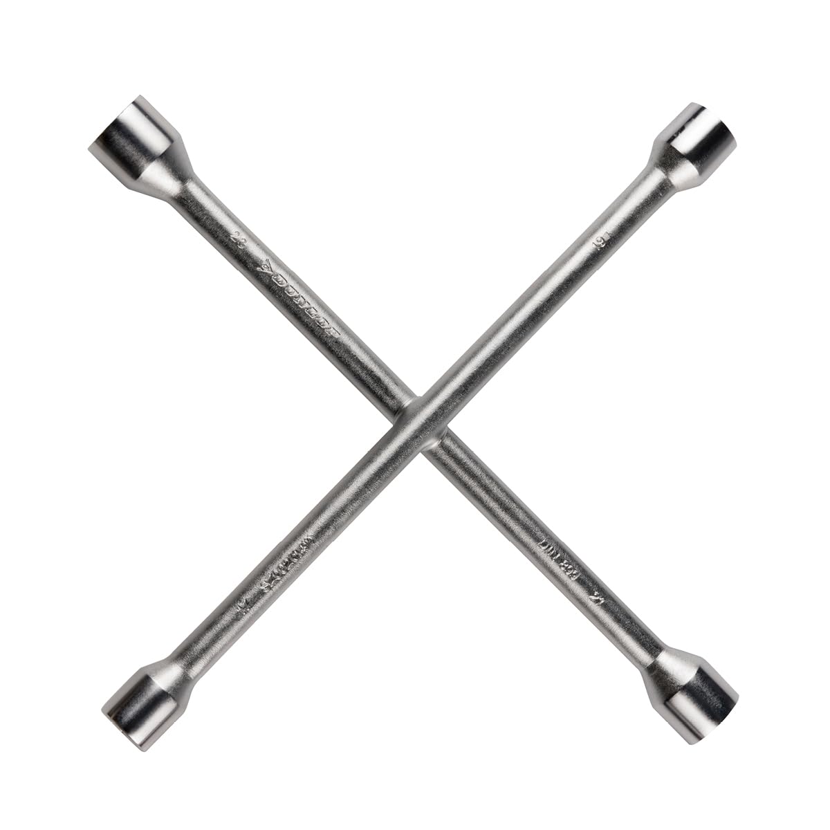 DUNLOP Wheel Brace - Car Wheel Wrench Sizes 17-19-21-23 MM - Wheel Nut Wrench for Car - Car Wheel Wrench Assembly Wrench - Automotive Tools - Wheel Brace for Car - Tyre Wrench - 27 x 27 CM - Steel