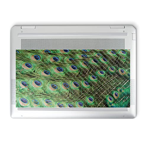 Image of MightySkins Carbon Fiber Skin Compatible with HP Spectre x360 14 inch (2022) Full Wrap Kit - Peacock Pattern | Protective, Durable Textured Carbon Fiber Finish | Easy to Apply | Made in The USA