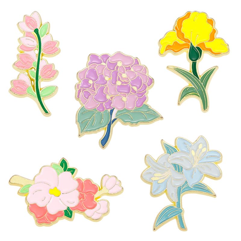 Plant Enamel Pins ste Cute Cartoon Brooch Pins Enamel Brooches Lapel Pins Badge for Women Girls Children for Clothing Bag Decor