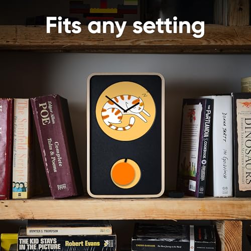 Image of KLYDO Clock Comes with Thousands of animations, Updated Daily, with a Lifetime Subscription Included. Choose The Perfect for Each Moment! (Walnut)