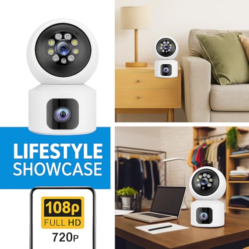 Image of JK VISION V380 Pro 4G SIM Card Camera | 3MP 4K Dual Lens Indoor PTZ WiFi CCTV | AI Human Tracking, Two-Way Audio, Baby & Pet Monitor, Night Vision, Dual-Screen Smart Home Security Camera