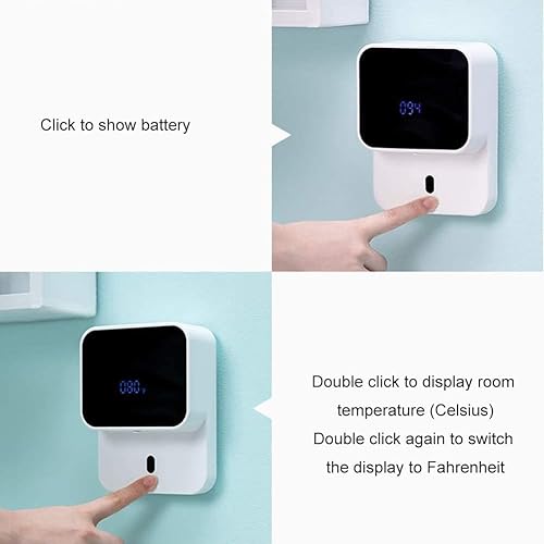 Miniatura 3 de Dispensador automático de jabón de inducción inteligente, lavadora de manos con pantalla LED de temperatura, dispensador de jabón de espuma montado