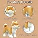 Tiny Heart Shiba Inu Hund Stofftier Plüschtier 28cm/11” realistisches Shiba Inu Hund Plüsch schönes Tier niedliche und weiche Geschenke Hund für Kinder Jungen und Mädchen Spielzeug braun