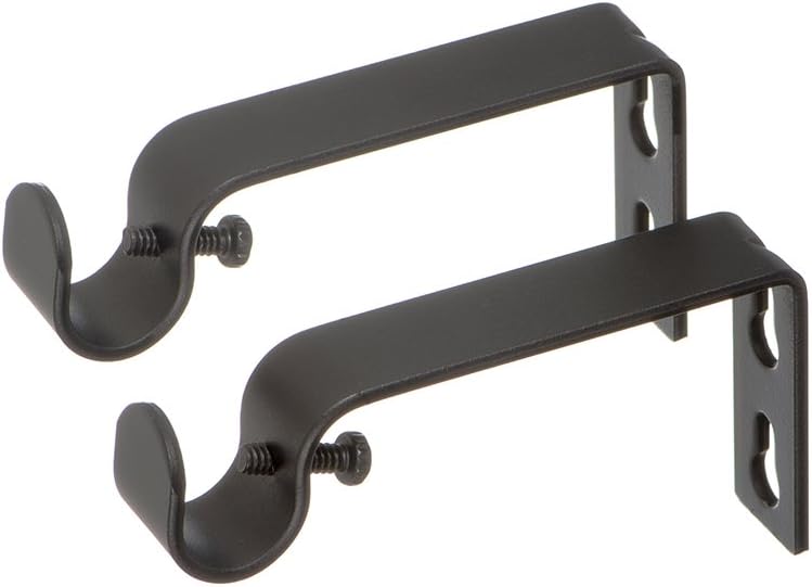 Ivilon Fixed Brackets for Curtain Rods for 1/2 or 5/8