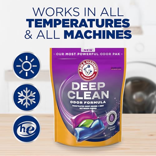 ARM & HAMMER Deep Clean Odor Formula Laundry Detergent Power Paks, 21 Count - image 8