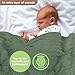 infancie Organic Cotton Knit Baby Blanket 31.5 X 43.3 Inches Soft Knitted and Breathable Baby Blanket for Boys and Girls Perfect Swaddle Baby Blankets for Boys & Girls, Infants Toddlers All Seasons