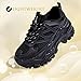 Niluber Chunky Sneakers for Women Platform Sneakers for Women Comfortable Casual Tennis Shoes Lace Up Fashion Walking Shoes(Black,8)