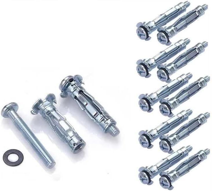 Dehnschrauben, 2 Stück, selbstschneidende Schrauben, Trockenbauanker, Gipskarton-Hohlraumdübel, Dübel, Hohlwandanker für Decken-Dehnschrauben, Gipskartonlöcher (M4 x 32 mm) (M5 x 65 mm)