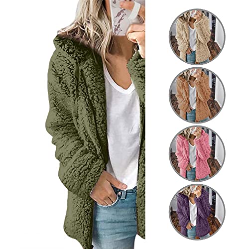 Casaco cardigã grosso de lã plus size para férias cáqui