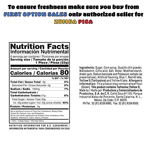 Zumba Goma Sandia Gummy Covered With Tamarind Candy (20 Pcs Bag)- Spicy Watermelon Gummies With Tamarind Candy - Sour Watermelon Gummies - Mexican Watermelon Candy - Gomitas Enchiladas De Sandia Con Tamarindo #TOP6
