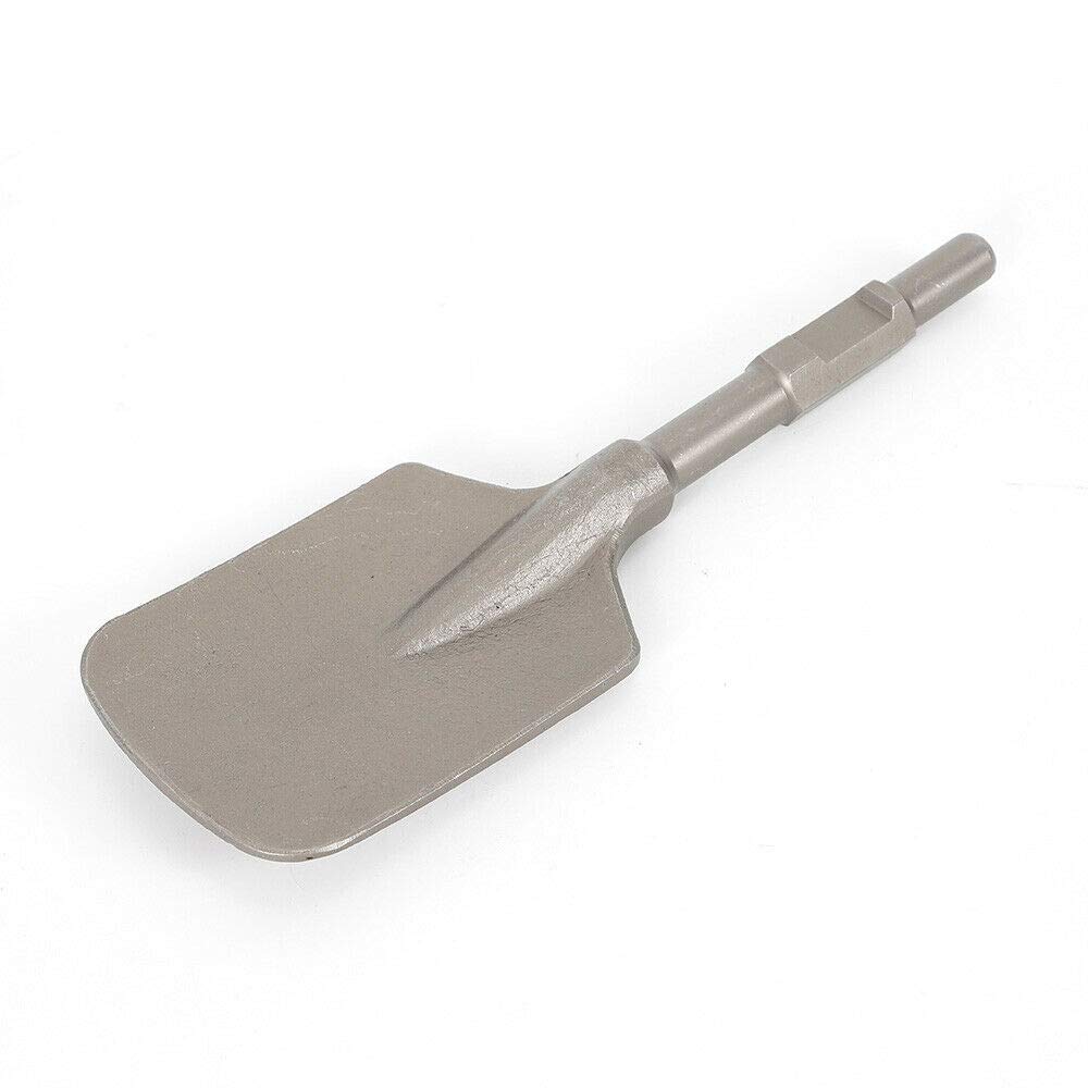 Burin à bord plat en acier chromé pour marteau 65/95 30 mm x 440 mm x 135 mm
