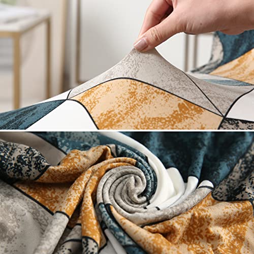 Image of HOKIPO Elastic Chair Cover Frill Set of 4 Stretchable Washable Dining Slipcovers (AR-4074-D4*4)