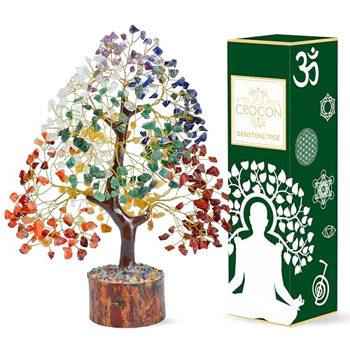 Seven Chakra Crystal Tree Birthday Gifts for Women, Healing Crystal Tree of Life Sister Birthday Gifts Room & Home Decor Gift for Mom Her Positive Energy New Home House Warming Gift Women Unique