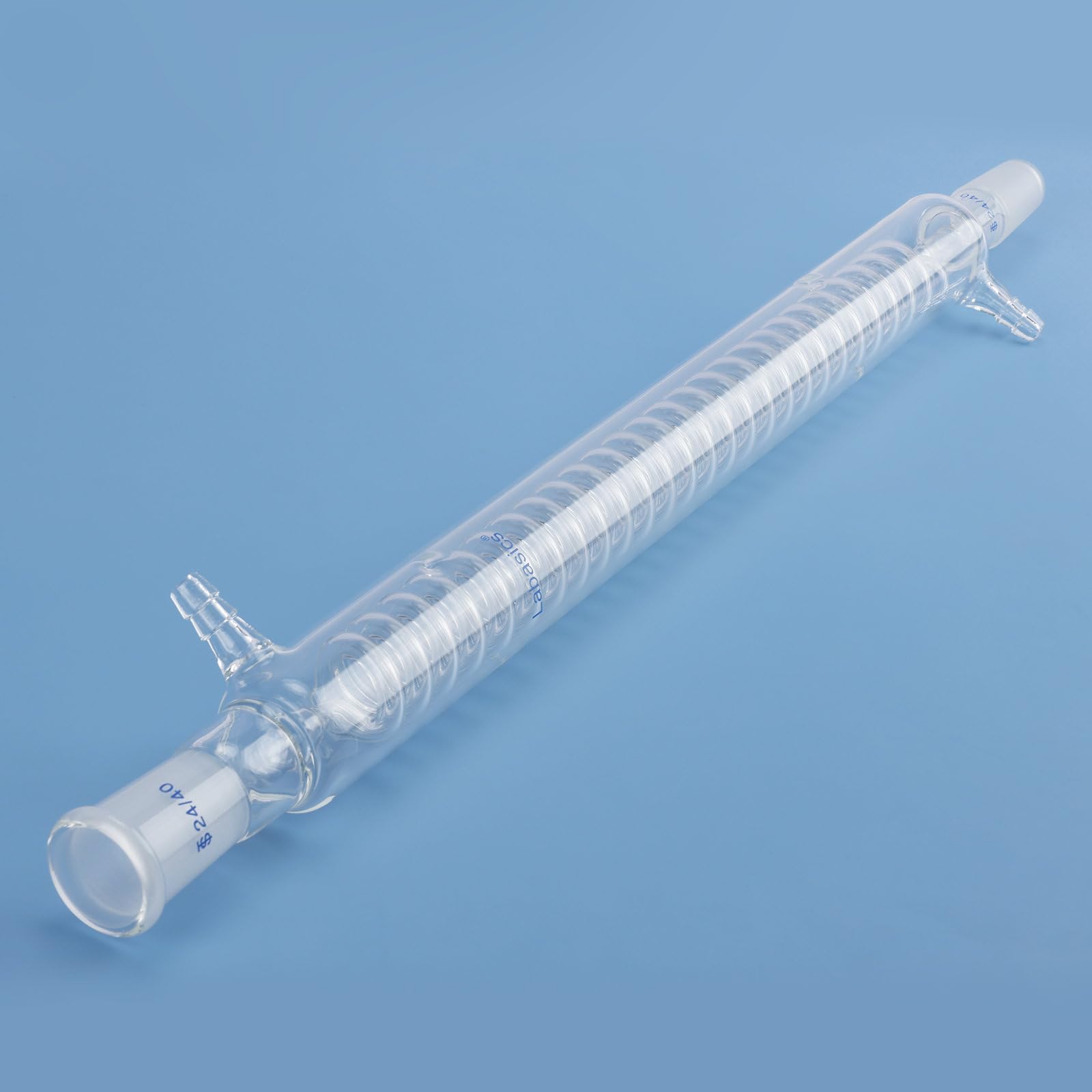Labasics Condensatore Graham in Vetro Borosilicato, Graham Condenser Condensatore in Vetro da Laboratorio con 24/40 Giunto et Lunghezza 400mm