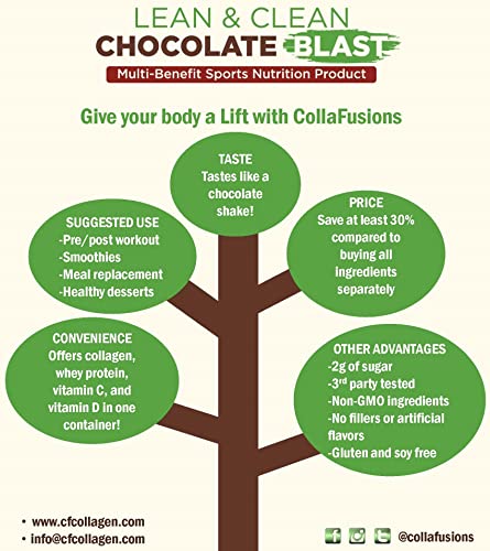 Collafusions Multi-Benefit Powder, 5G Collagen Peptides, 20G Whey Protein Isolate, Vitamin C & D, 24 Servings #TOP1