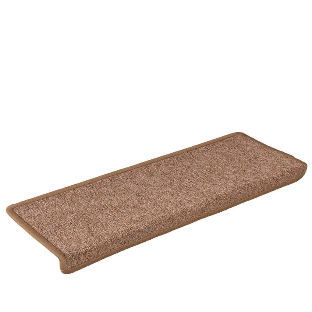 Mata schodowa 15 sztuk 65x21x4 cm Brązowa PP Tufté