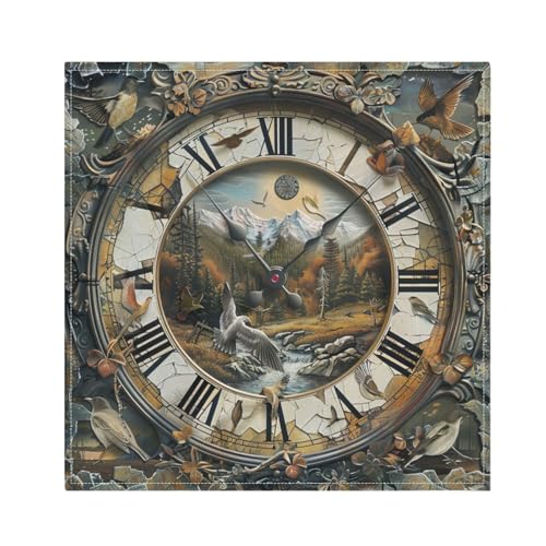 Servilletas de Tela Vintage Clock 20 pulgadas Pack de 4 miniatura 5