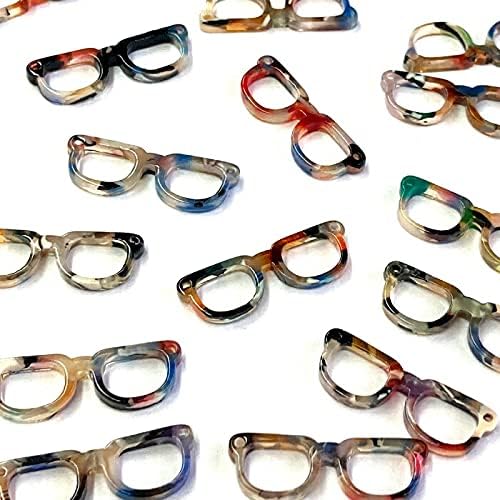 Amazon Co Jp Craft Tamago Charm Parts Fashionable Glasses Acrylic Eyeglasses 0 4 X 1 1 Inches 9 X 27 Mm Interlocking Parts Hobbies
