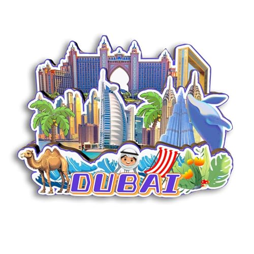 Imán para nevera Dubai en madera MDF decorativo miniatura 1
