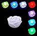 Chris.W 6Pcs Fancy Colorful 7 Colors Changing LED Rose Flower Romantic Wedding Valentine's Day Decoration Party Lamp Candle Flameless Lights Make a Wish Lights